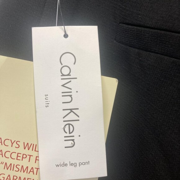 NWT Calvin Klein Wide Leg Dress Pants Womens 4P Petite Black Slacks Trousers - Picture 12 of 14